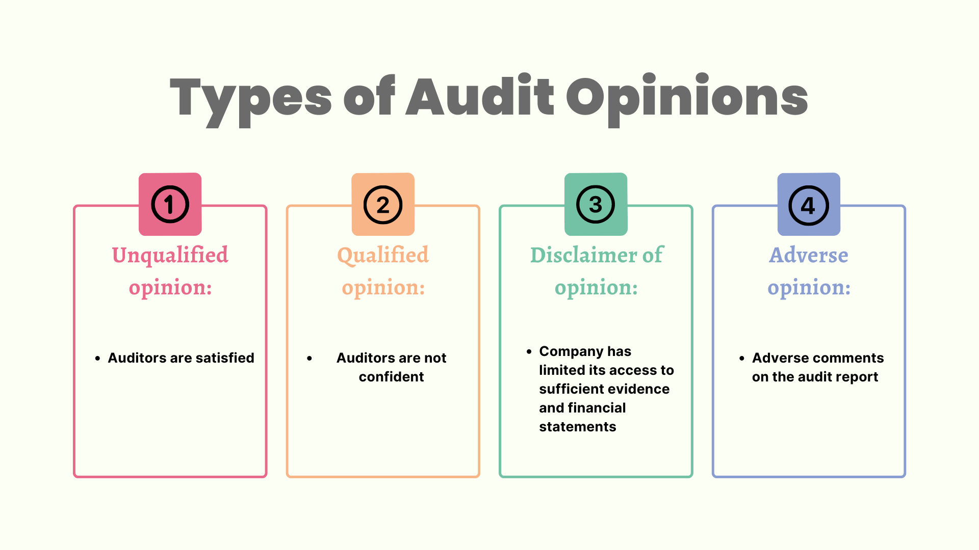 Types of Audit Opinions