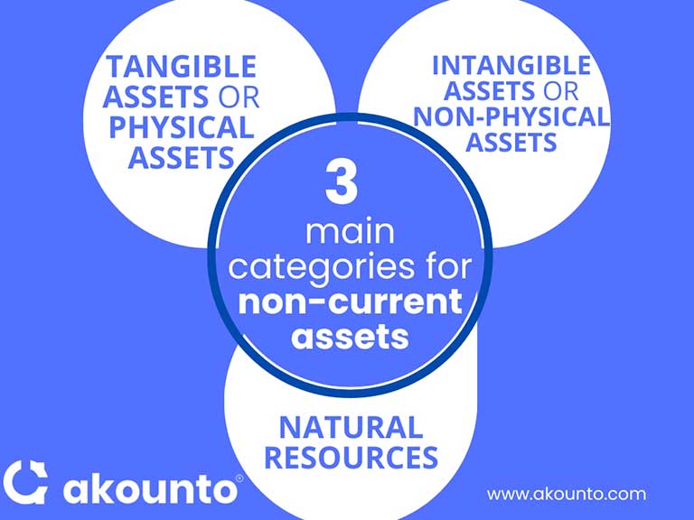 3 main categories of non current assets