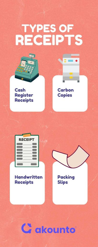 Types of Receipts