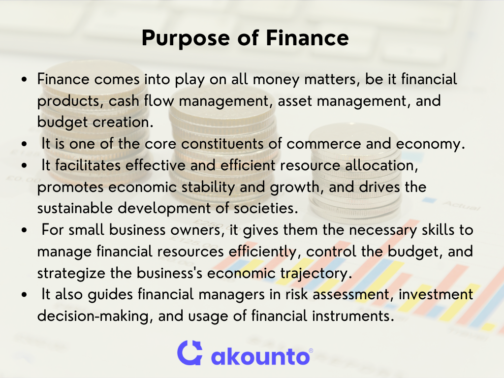 purpose of finance