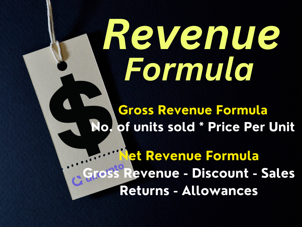 Gross revenue formula and net revenue formula