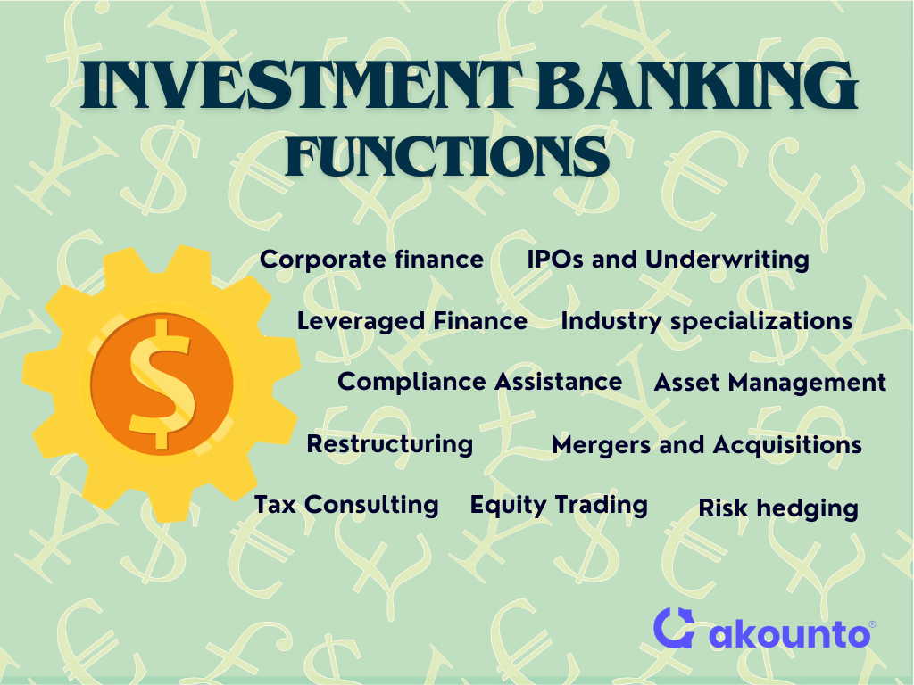 Illustration of investment banking functions
