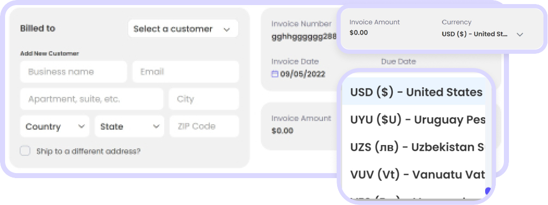 Multi-Currency Invoices